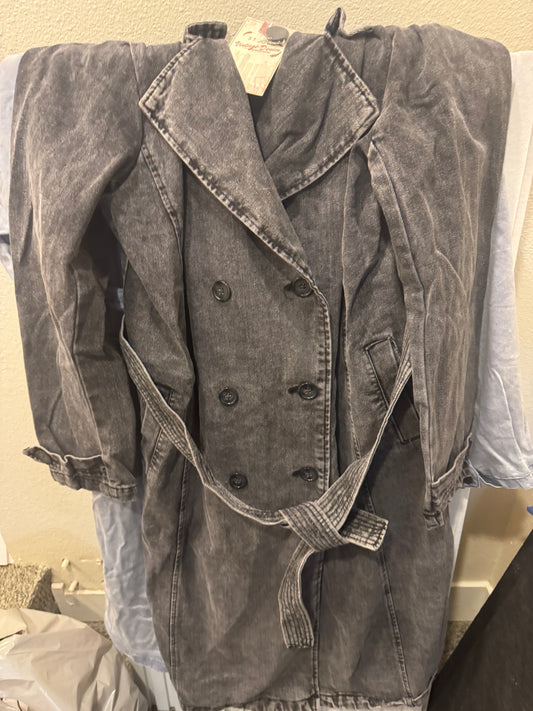 Black denim trench coat – Lavish 31