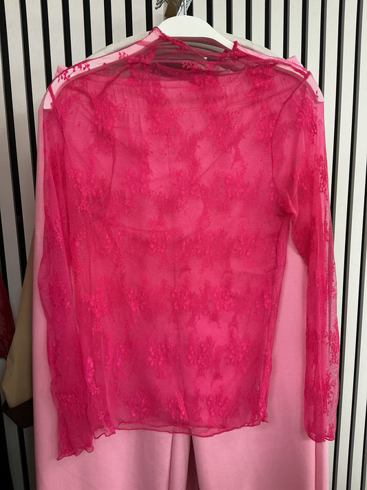 Hot pink lace top – Lavish 31