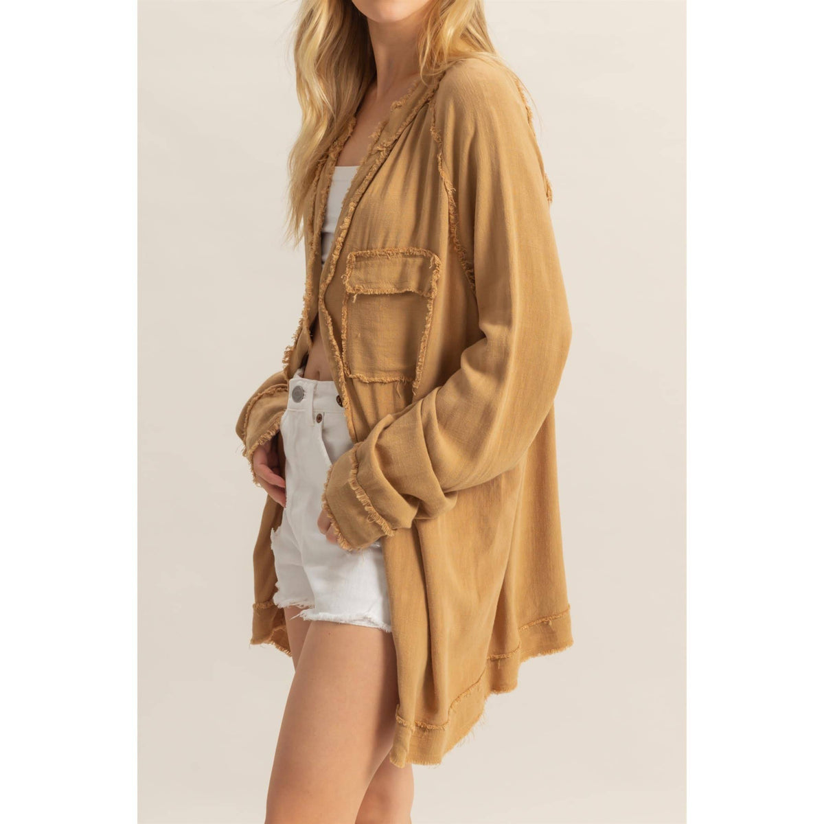 Brown cardigan fringe – Lavish 31 (view 2)