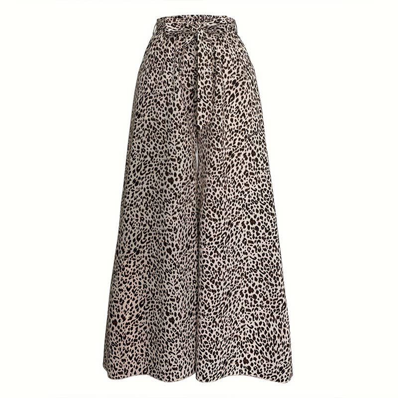 Stretch slim elastic waist leopard print pants: leopard – Lavish 31 (view 4)