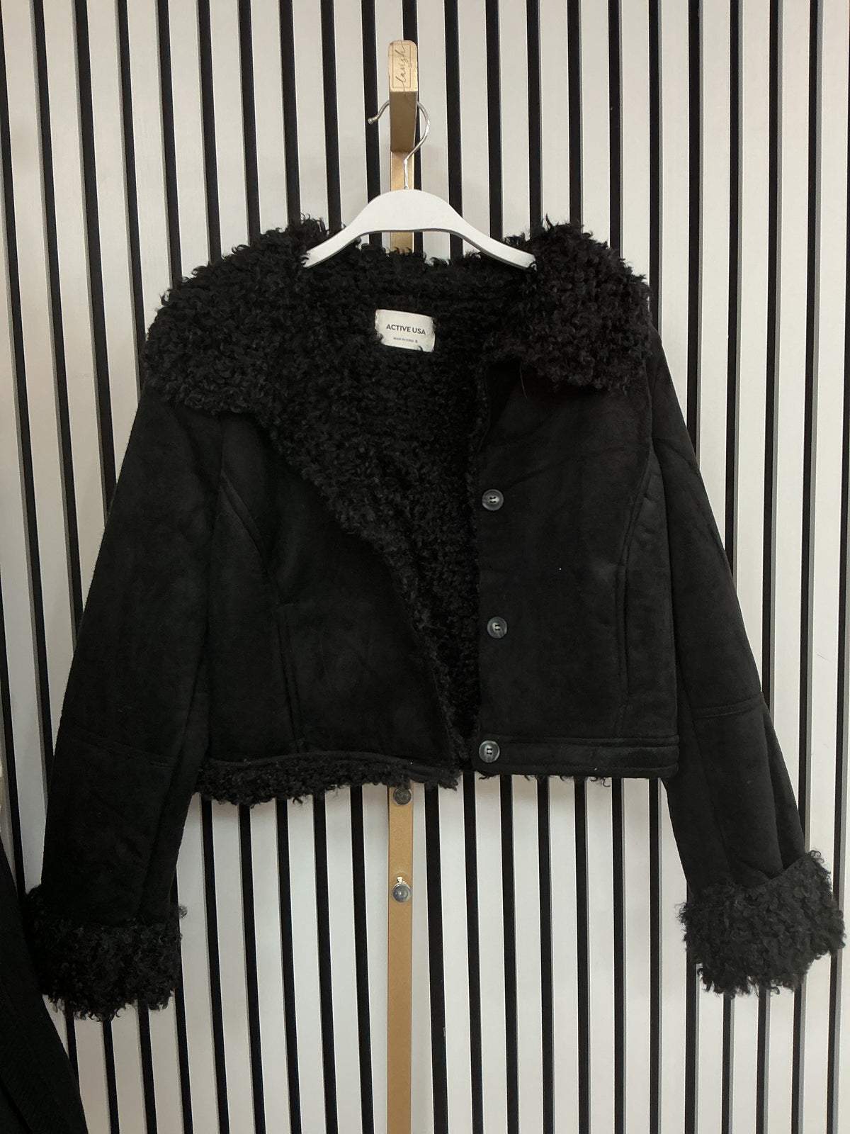 Black suede fur jacket – Lavish 31