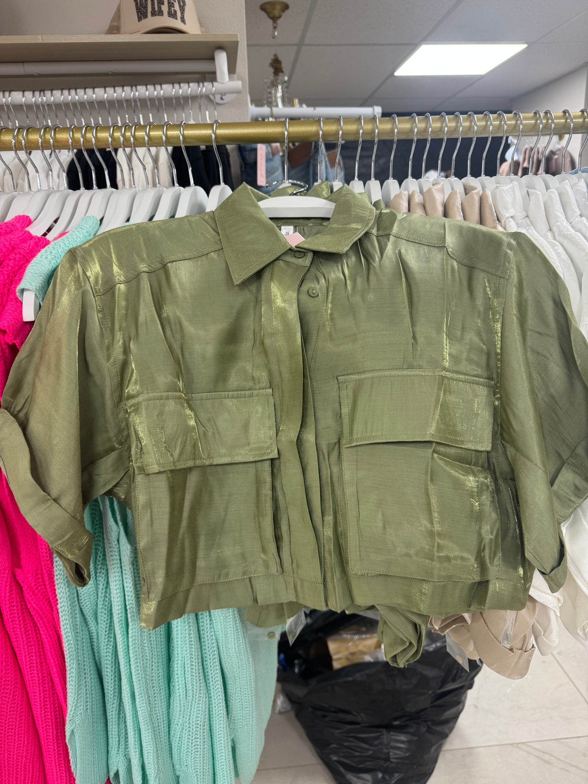 Cropped sheer button up – Lavish 31