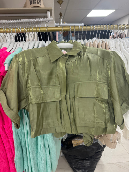 Cropped sheer button up – Lavish 31