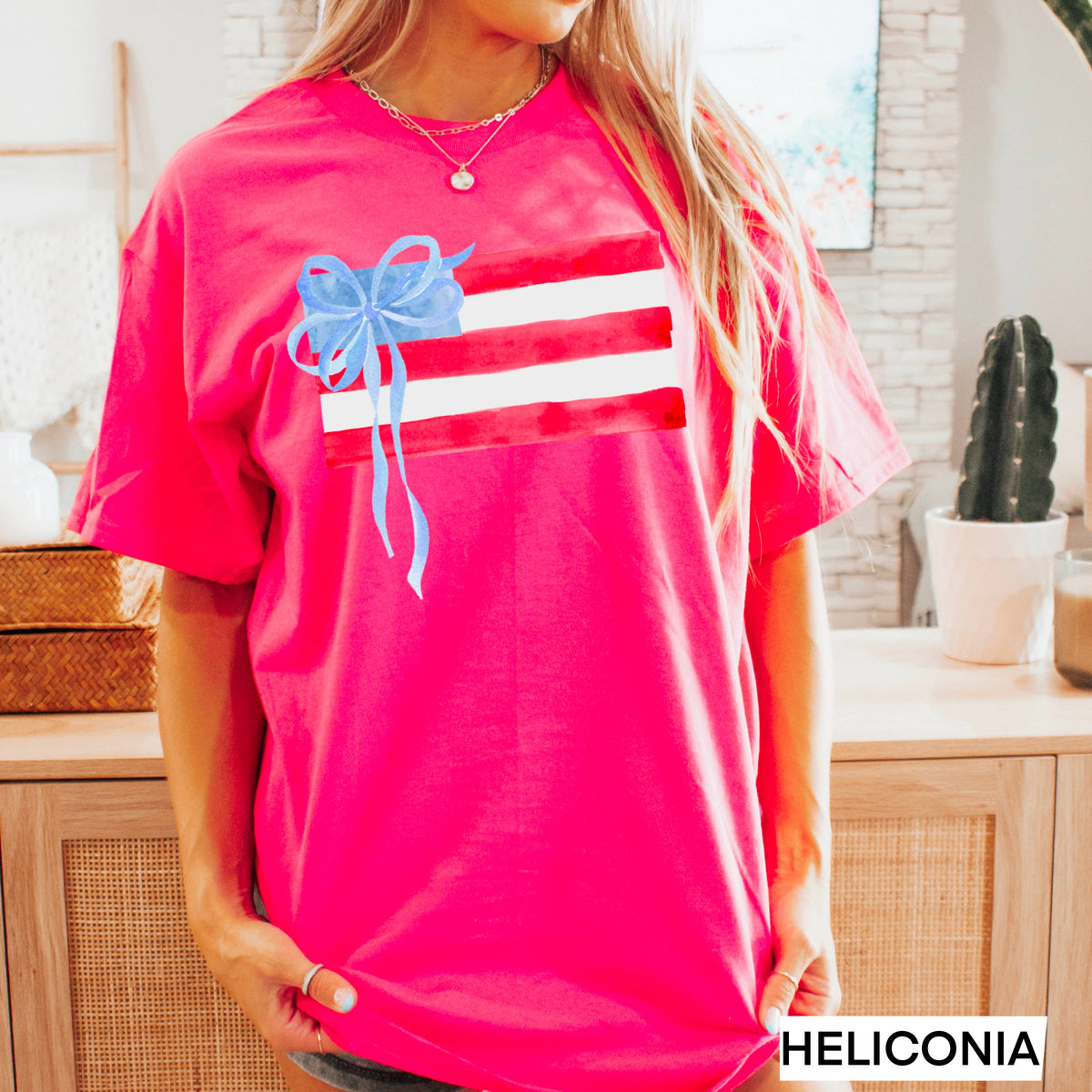 Black Coquette American Flag, July 4th Graphic Tee, Gildan: Black – Lavish 31 (view 13)