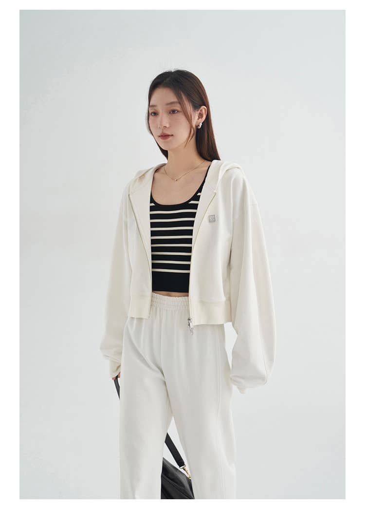 Striped Knit U-Neck Tank: Beige off white – Lavish 31 (view 23)