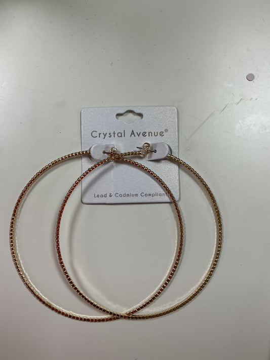 XL rhinestone hoop earrings – Lavish 31