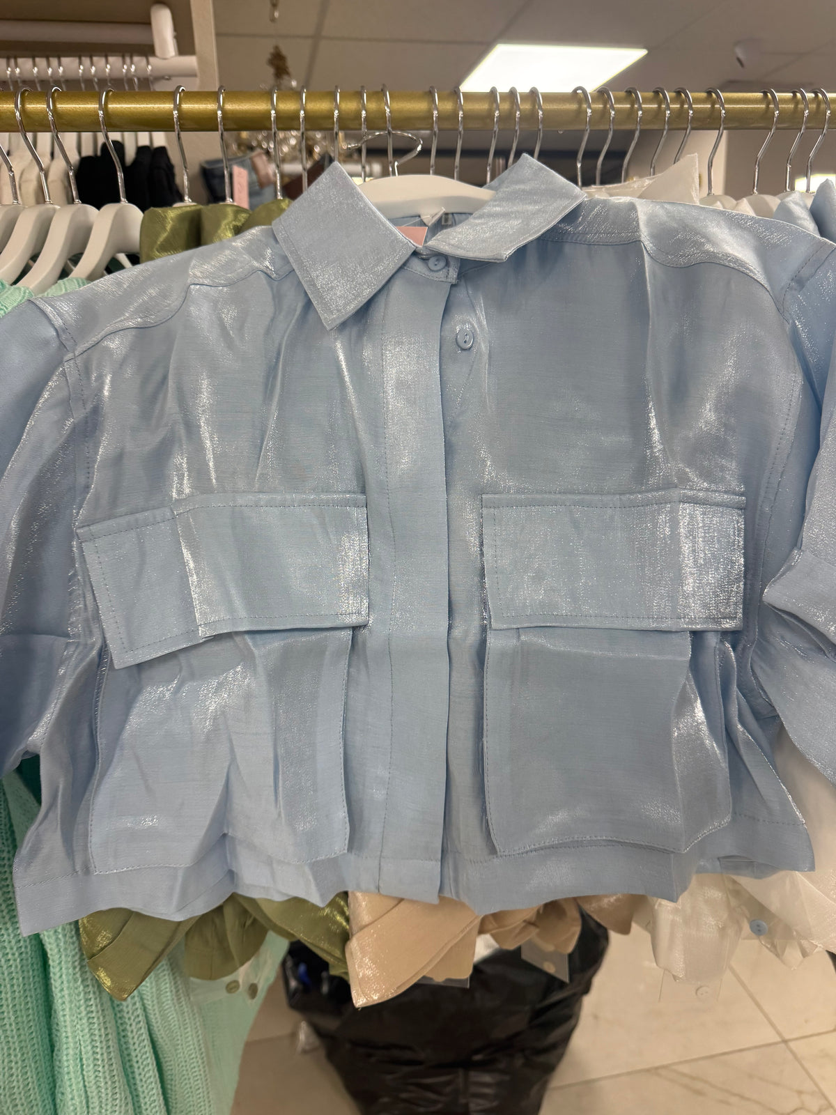 Cropped sheer button up – Lavish 31 (view 4)