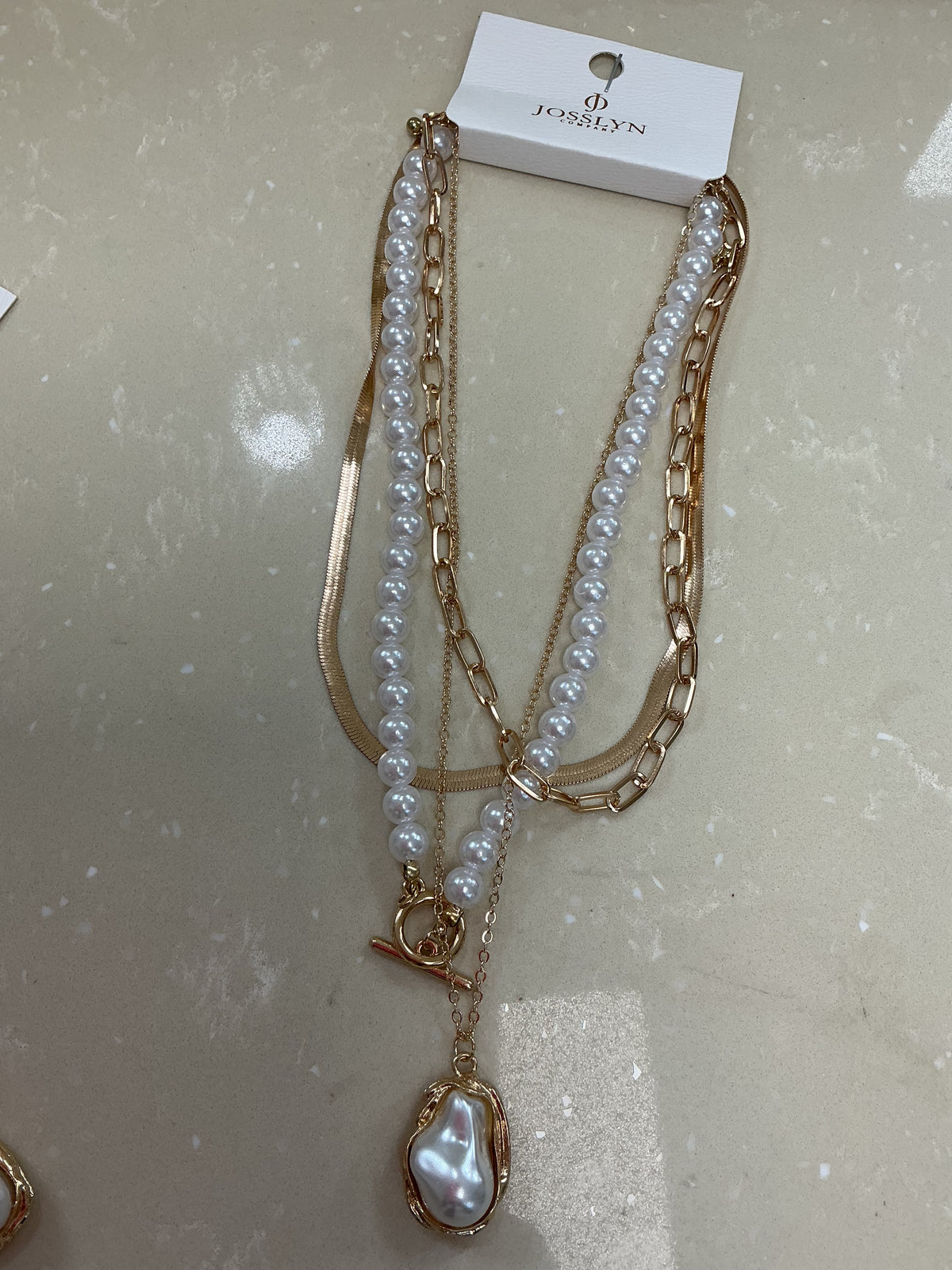 Gold pearl stack necklace – Lavish 31