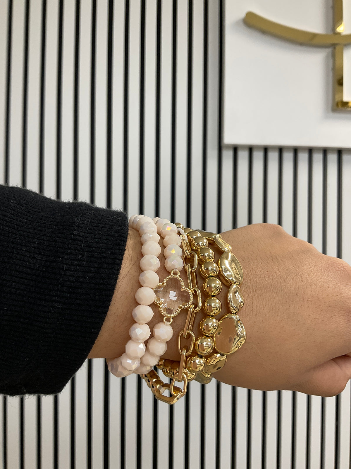 Pink and gold bracelet bundle – Lavish 31