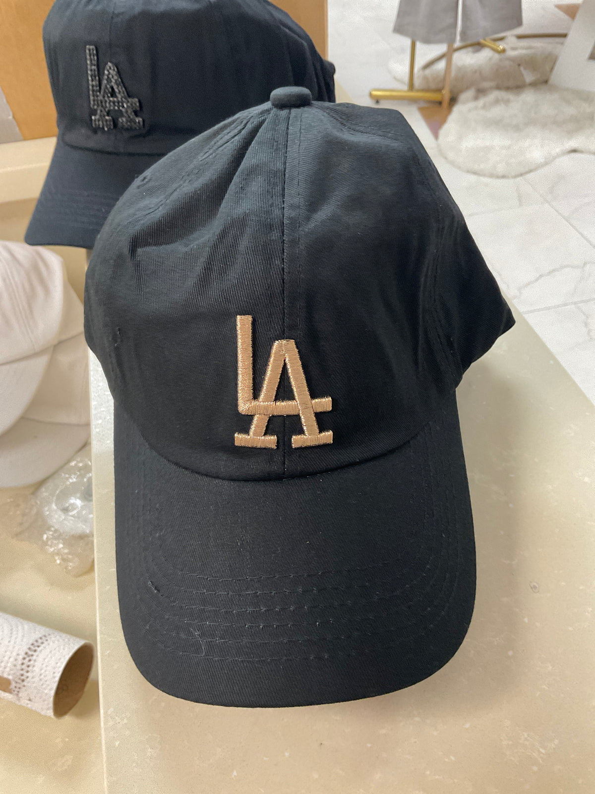 Black with gold LA hat – Lavish 31