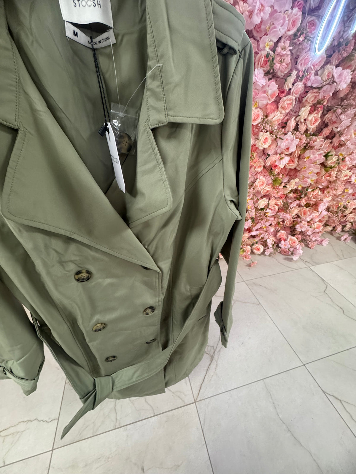 Sage green trench coat – Lavish 31
