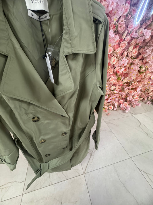 Sage green trench coat – Lavish 31
