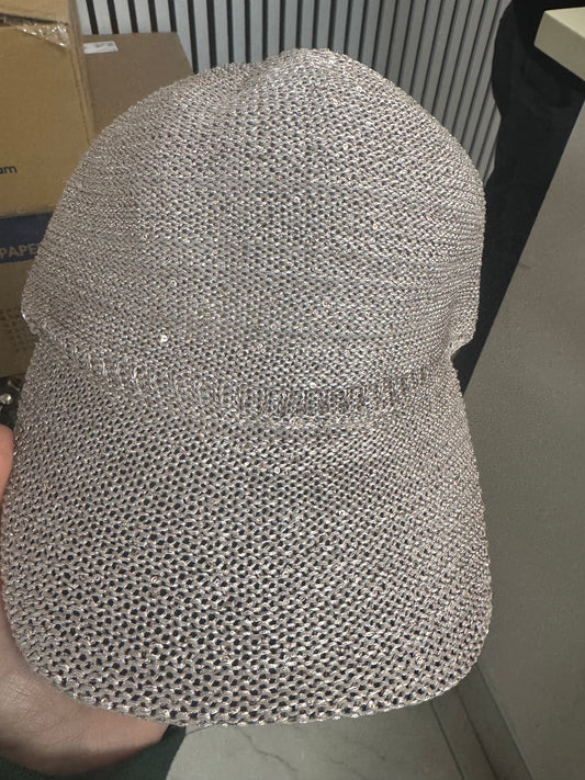 Beige glitter baseball hat – Lavish 31
