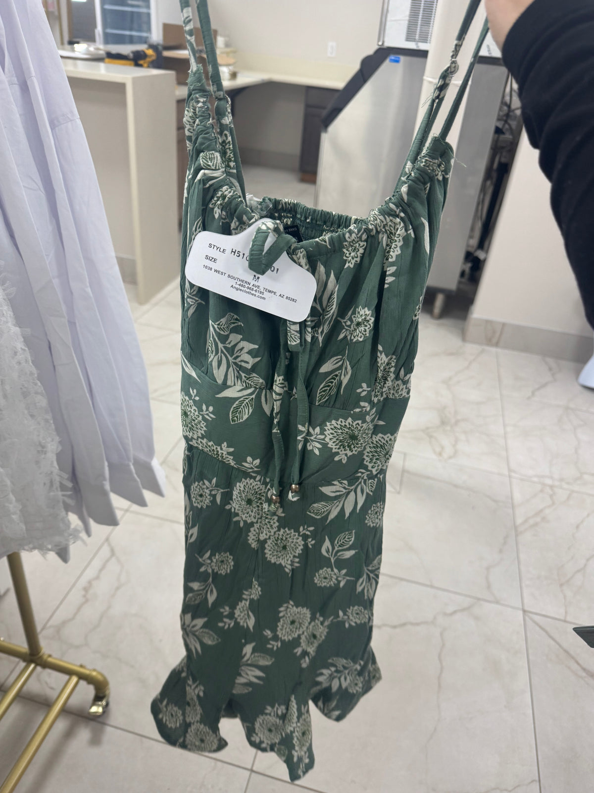 Green floral flows dress – Lavish 31