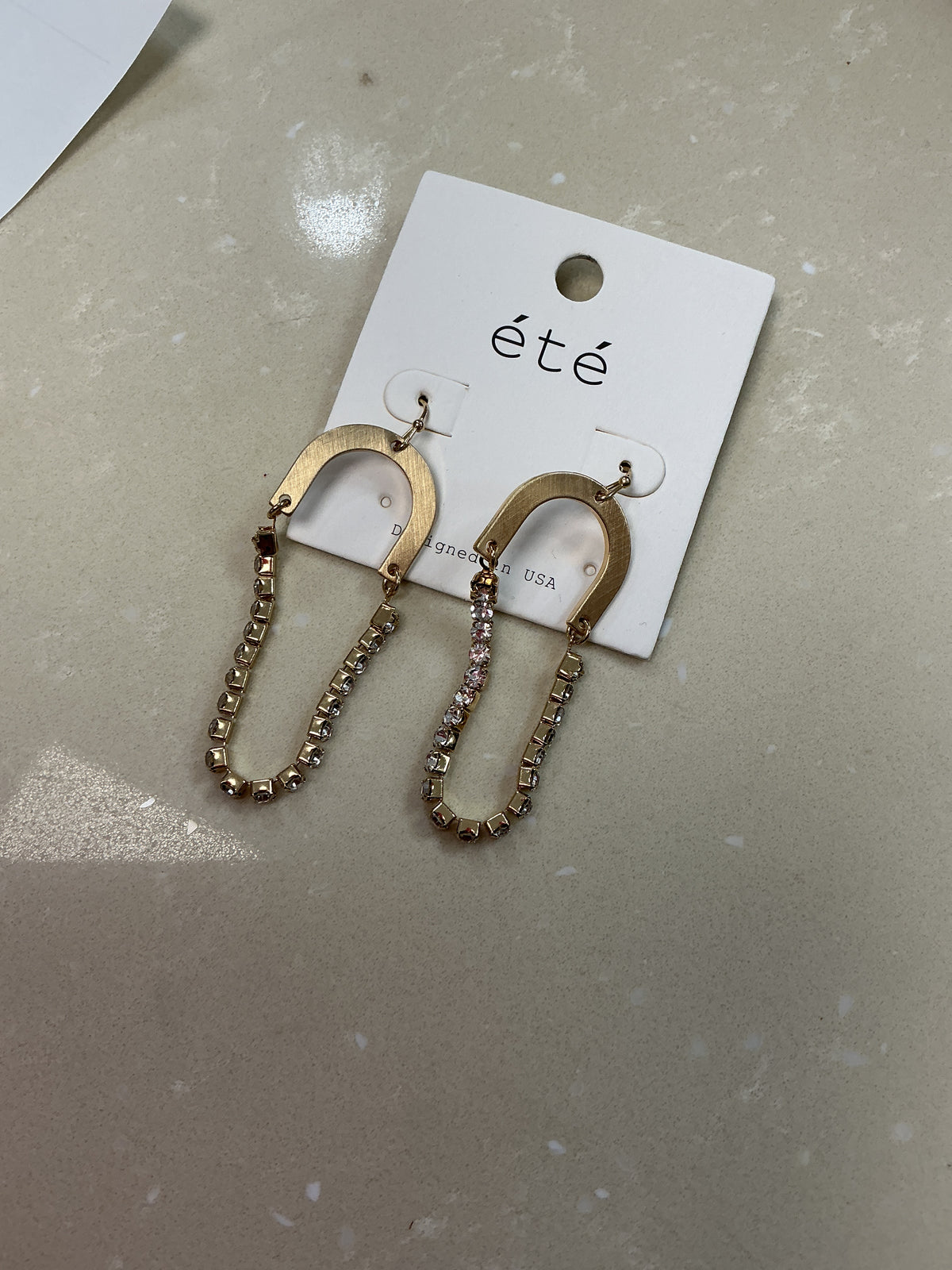 Gold bling dangle earrings – Lavish 31