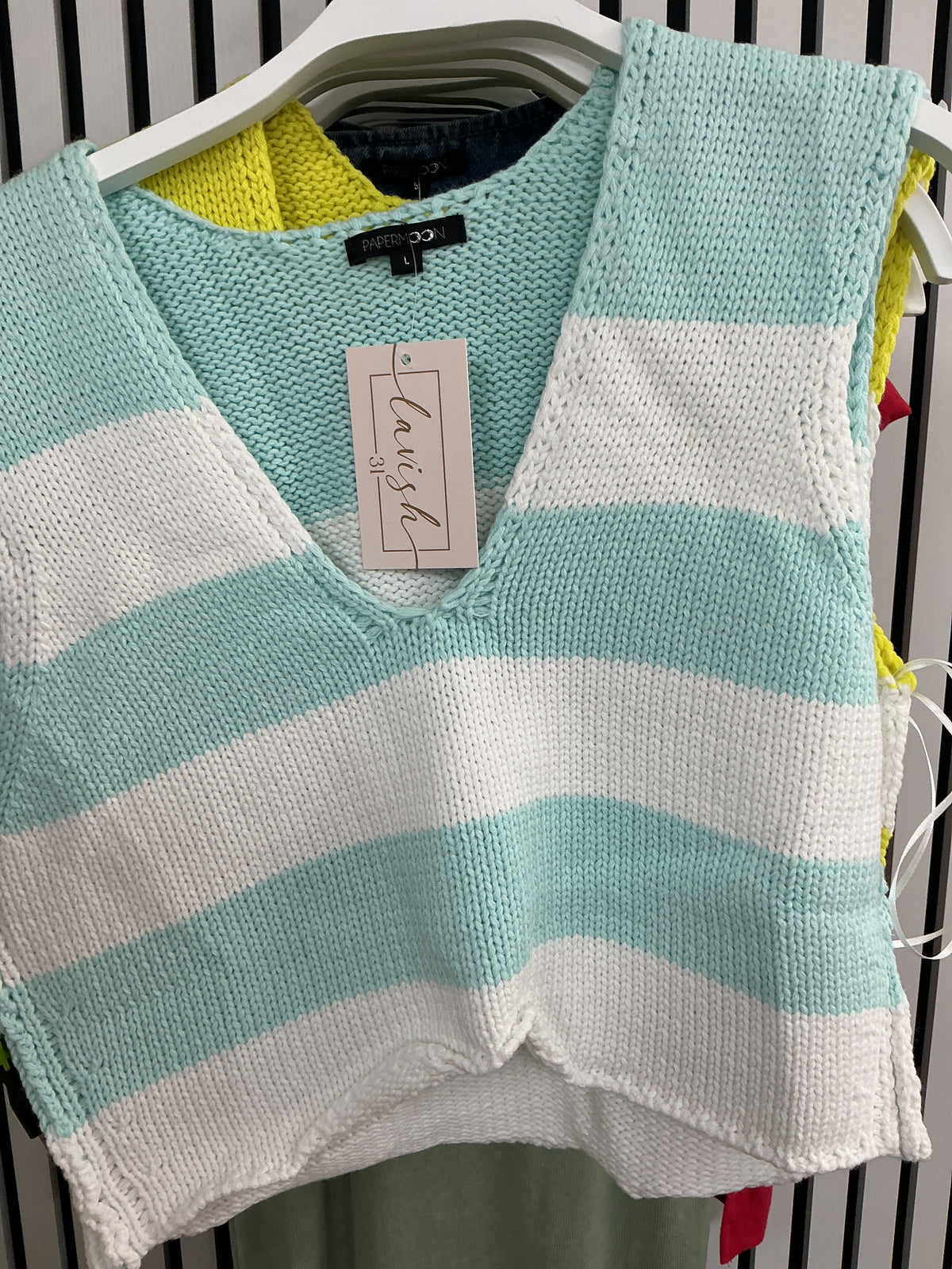 Mint and white striped top – Lavish 31