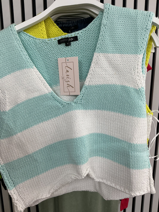Mint and white striped top – Lavish 31