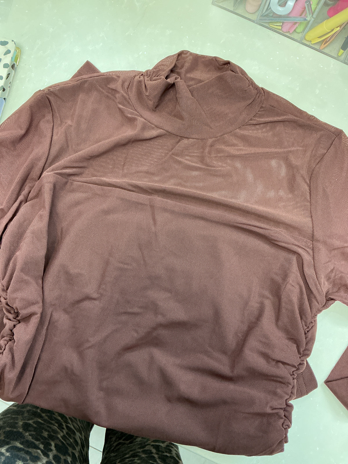 Brown mesh long sleeve – Lavish 31