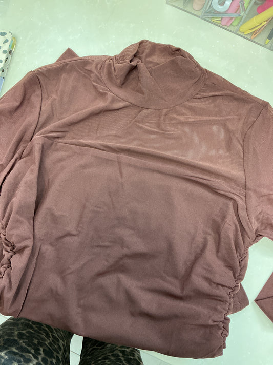 Brown mesh long sleeve – Lavish 31