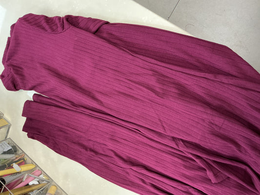 Burgundy long sleeve jumpsuit – Lavish 31
