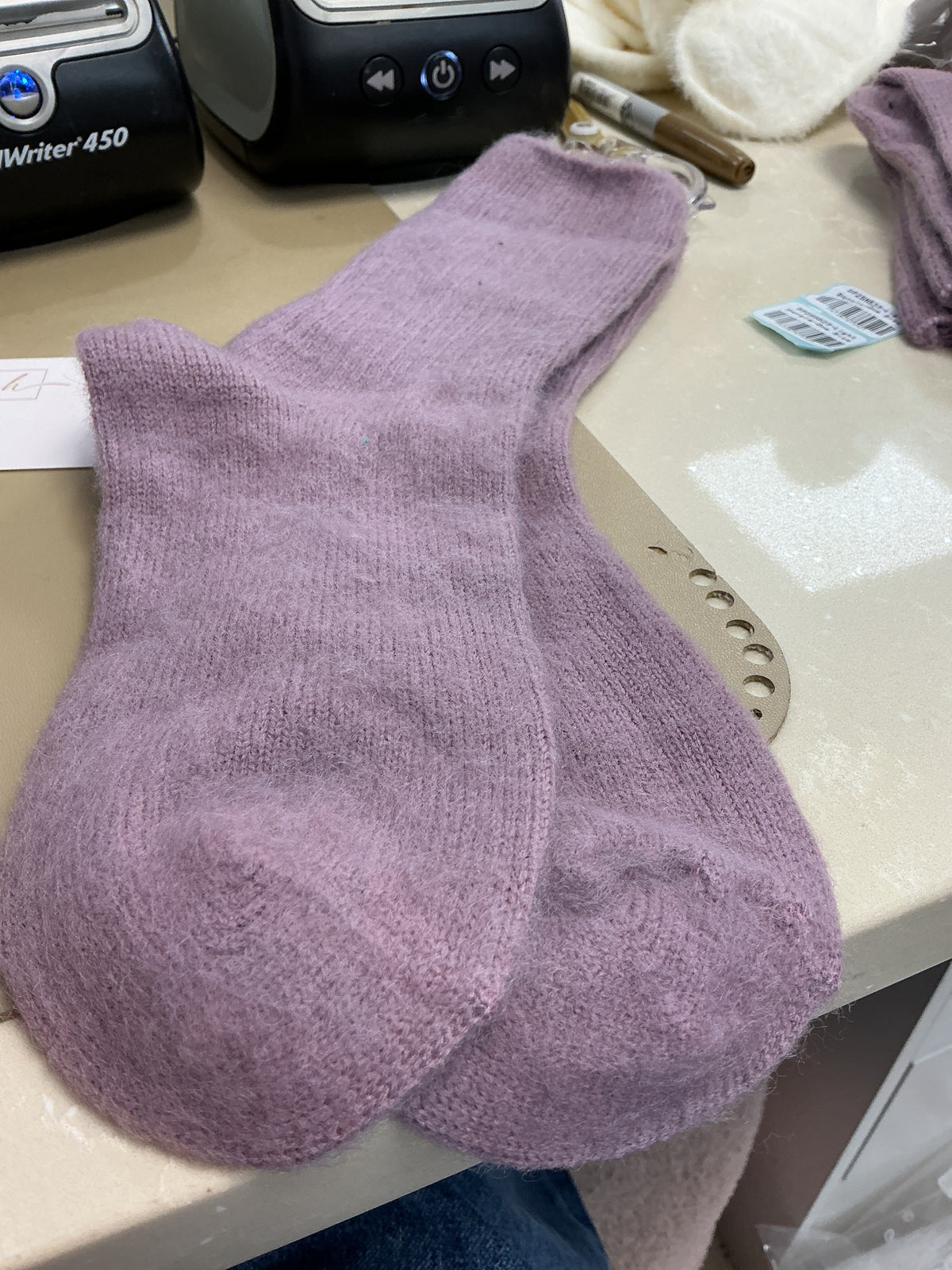 Warm soft light purple socks – Lavish 31