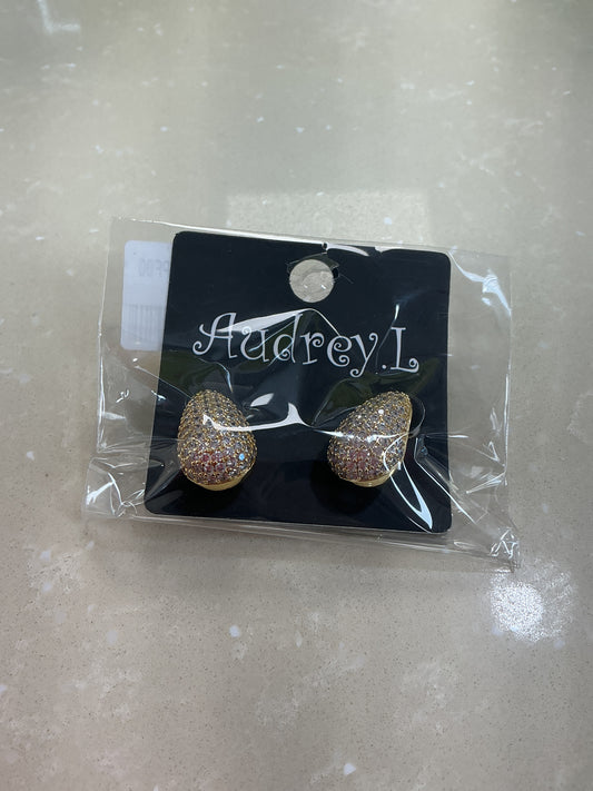 Gold diamond teardrop earrings – Lavish 31