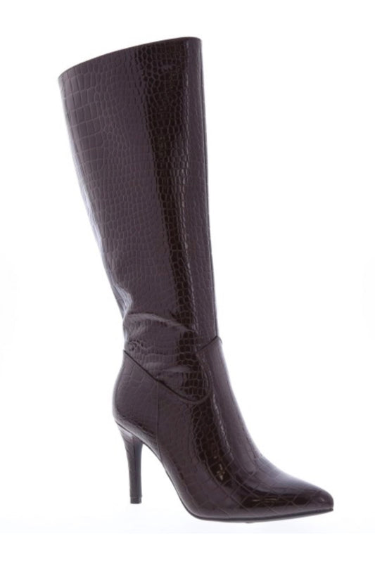 Burgundy Snake Skin boot – Lavish 31