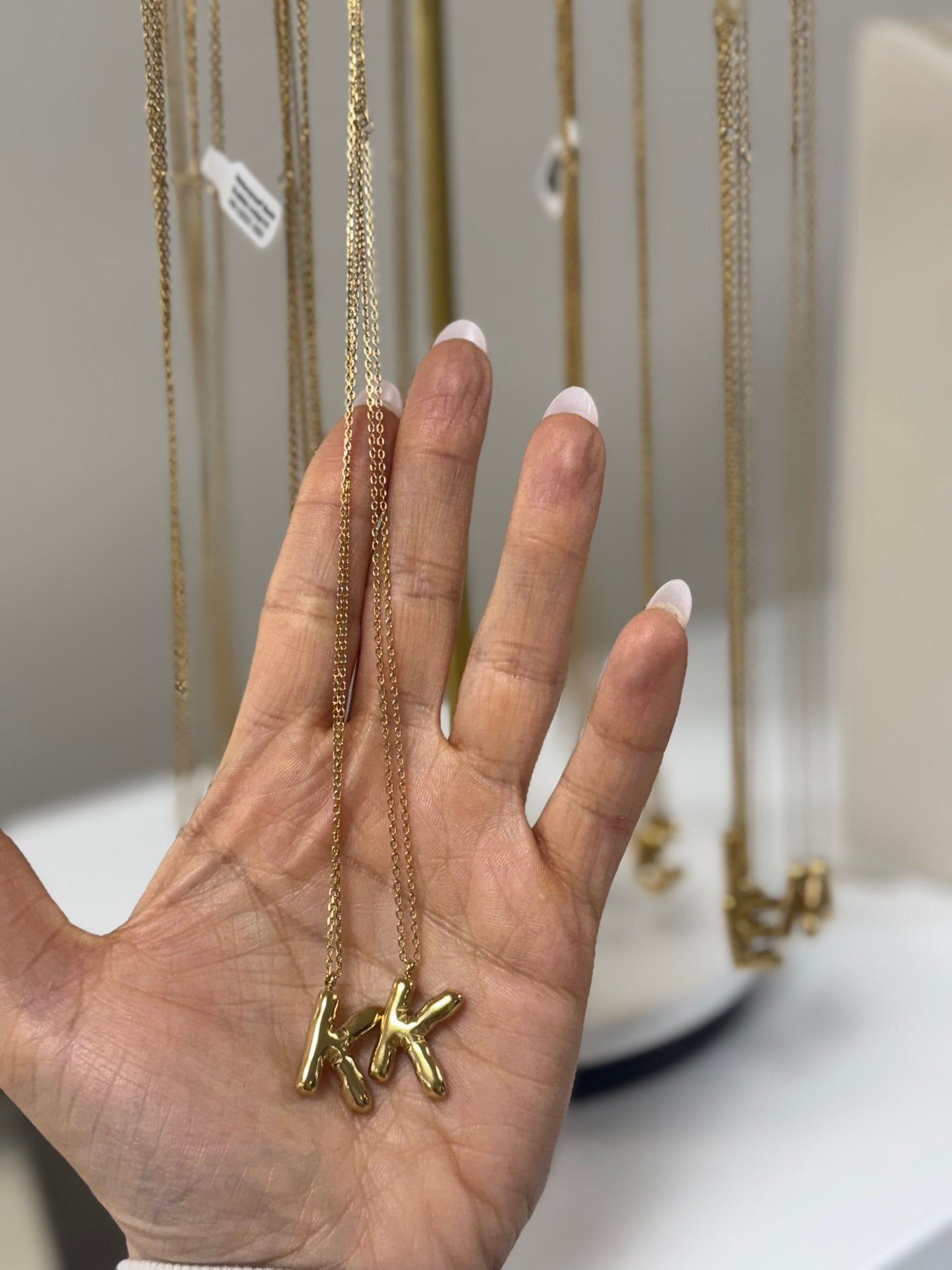 K Initial Gold Necklace – Lavish 31