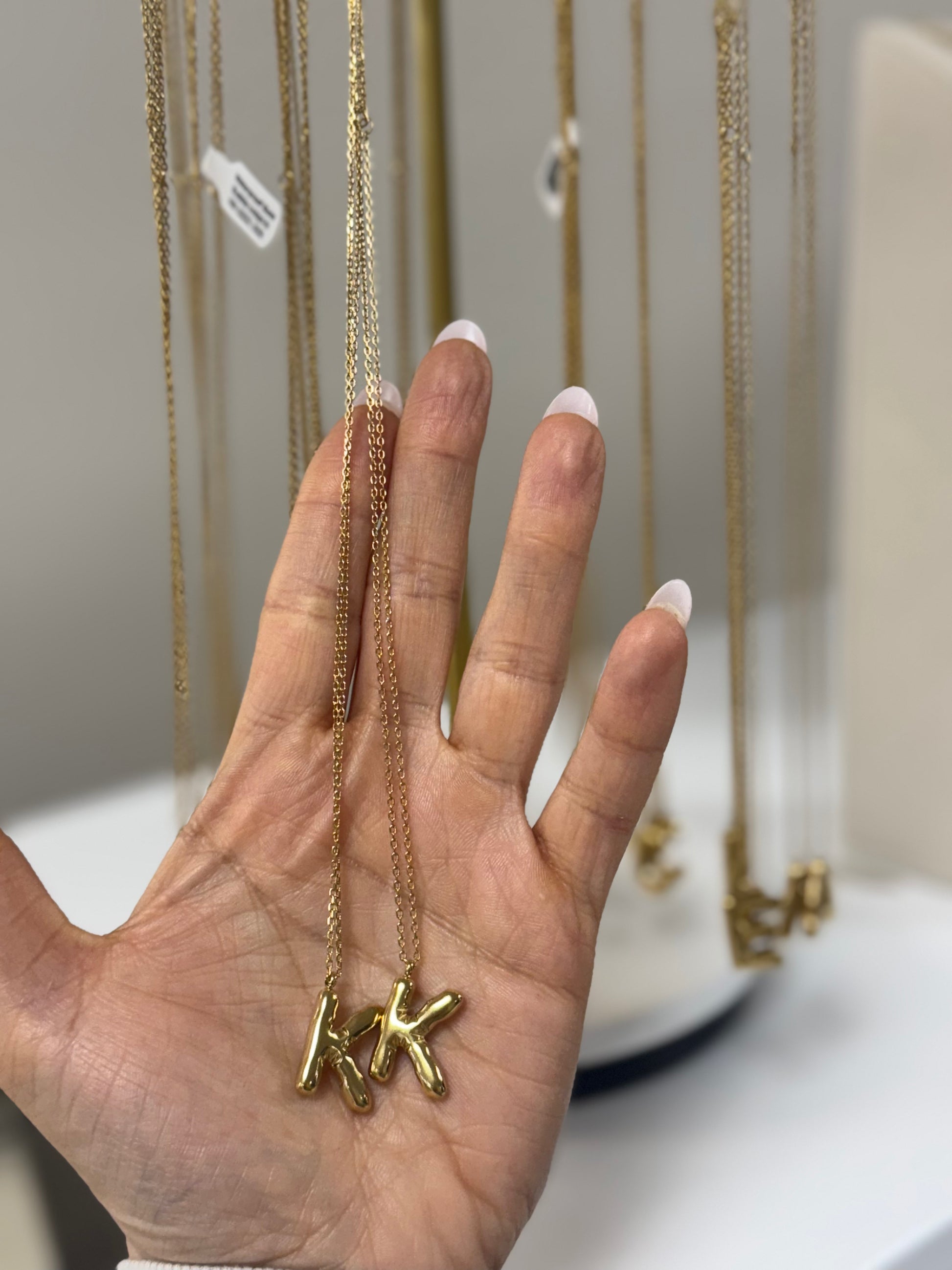 K Initial Gold Necklace – Lavish 31