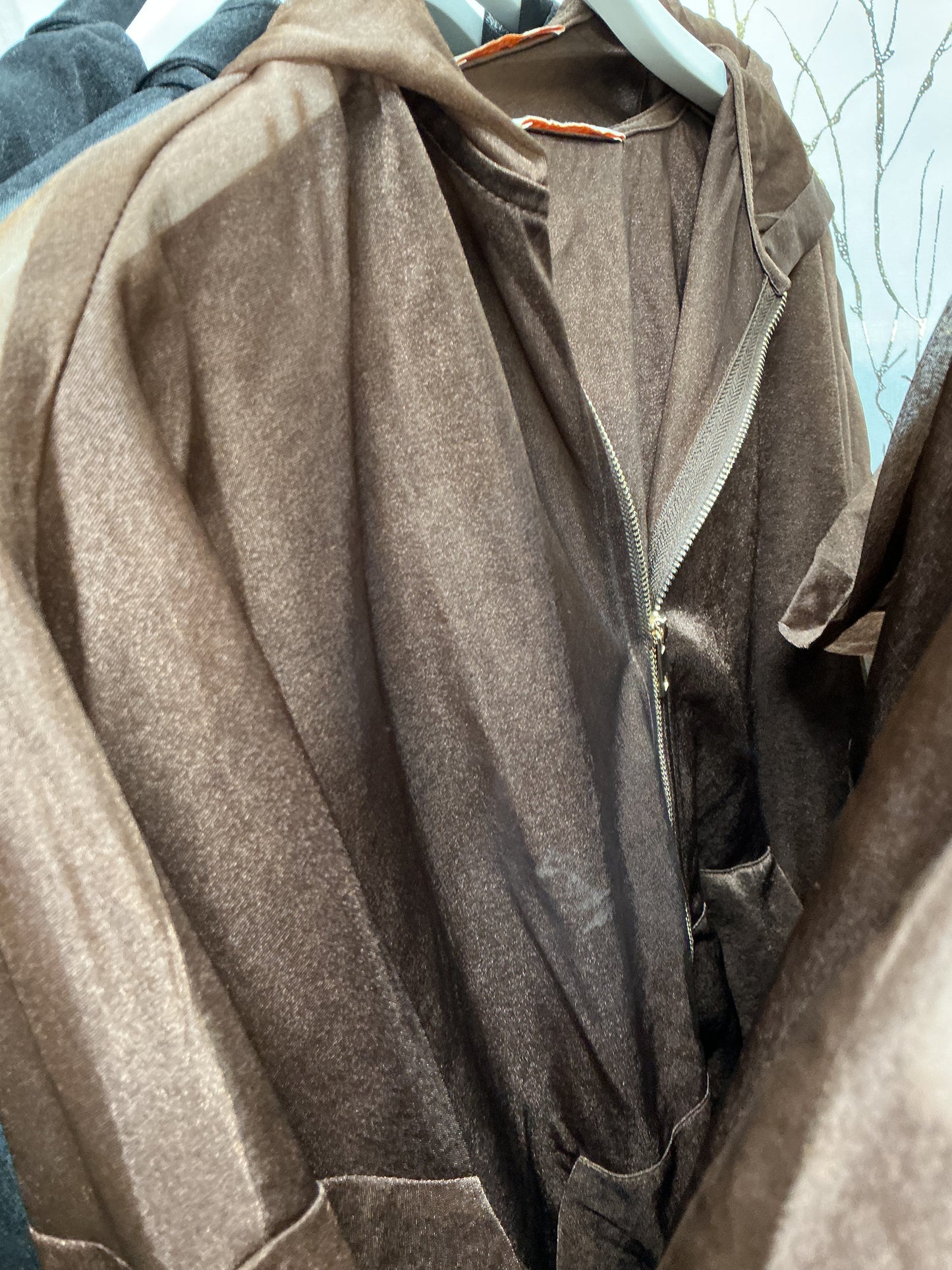 Brown sheer zip up – Lavish 31