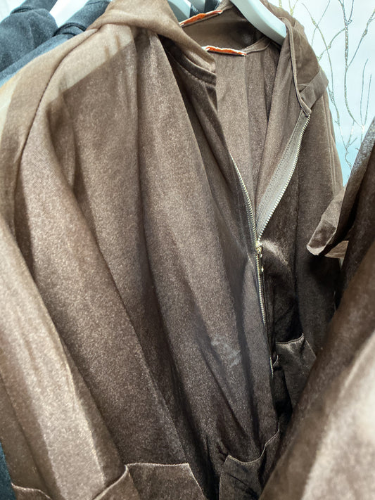 Brown sheer zip up – Lavish 31