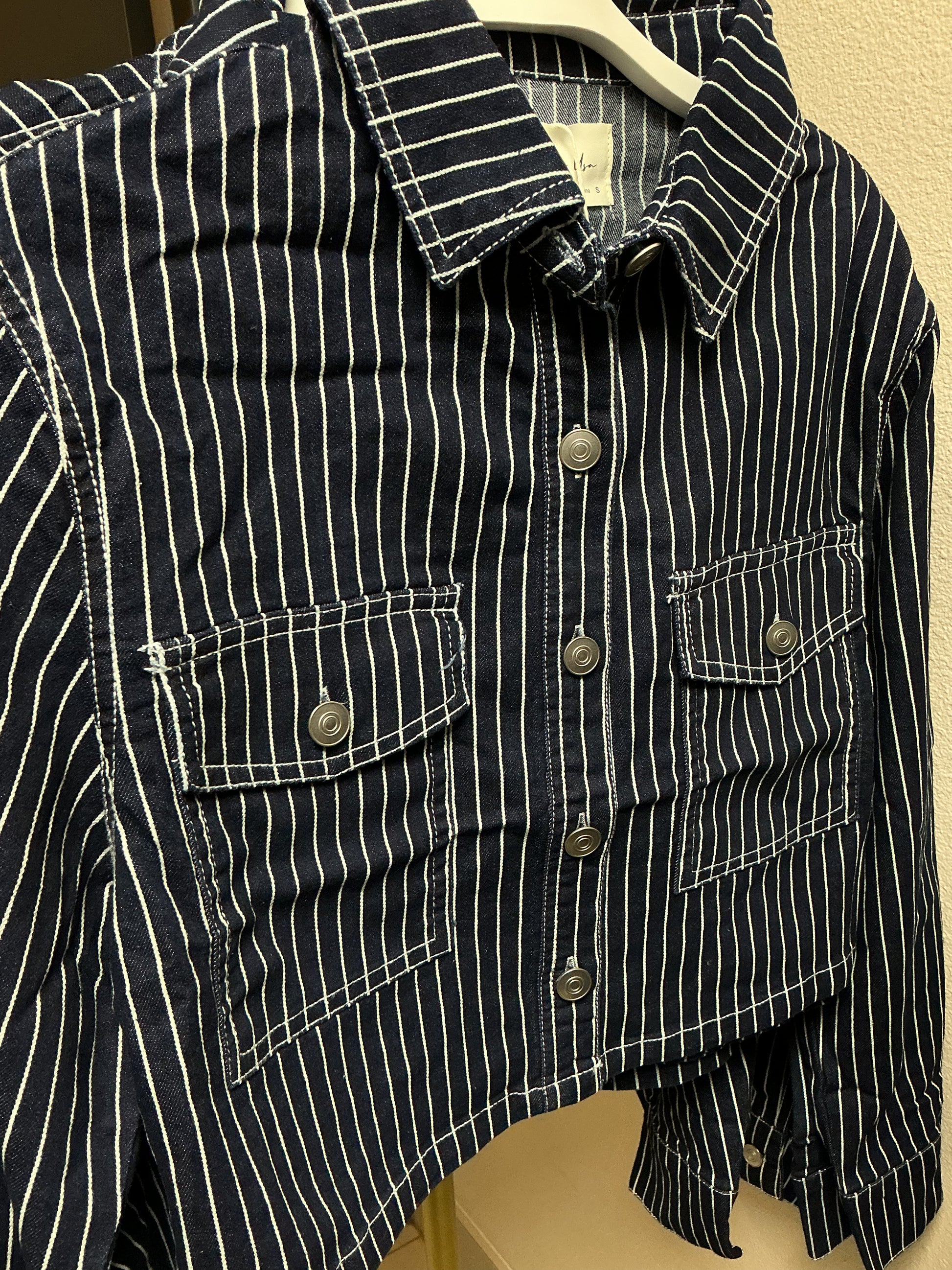Cropped blue striped jacket – Lavish 31