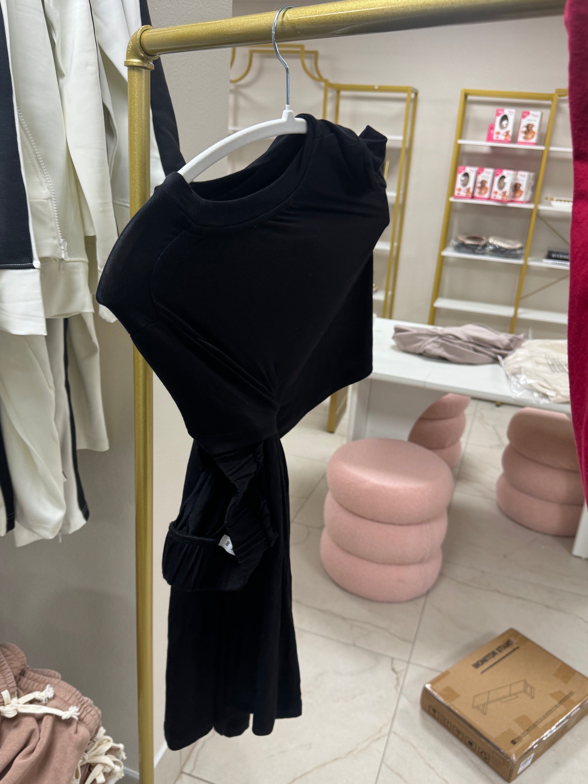 Black top and bottom set flowy – Lavish 31