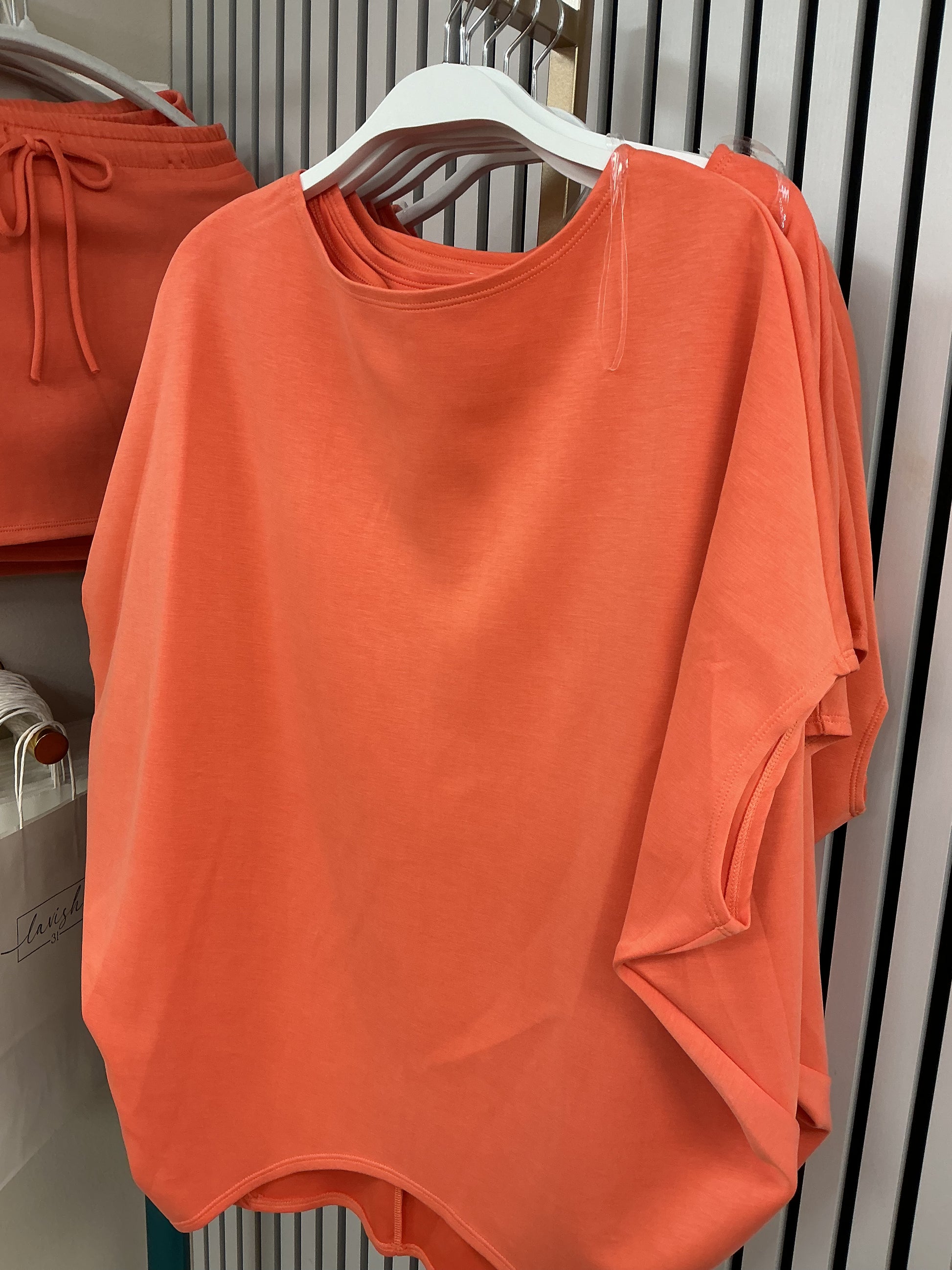 Orange flowy short sleeve top – Lavish 31