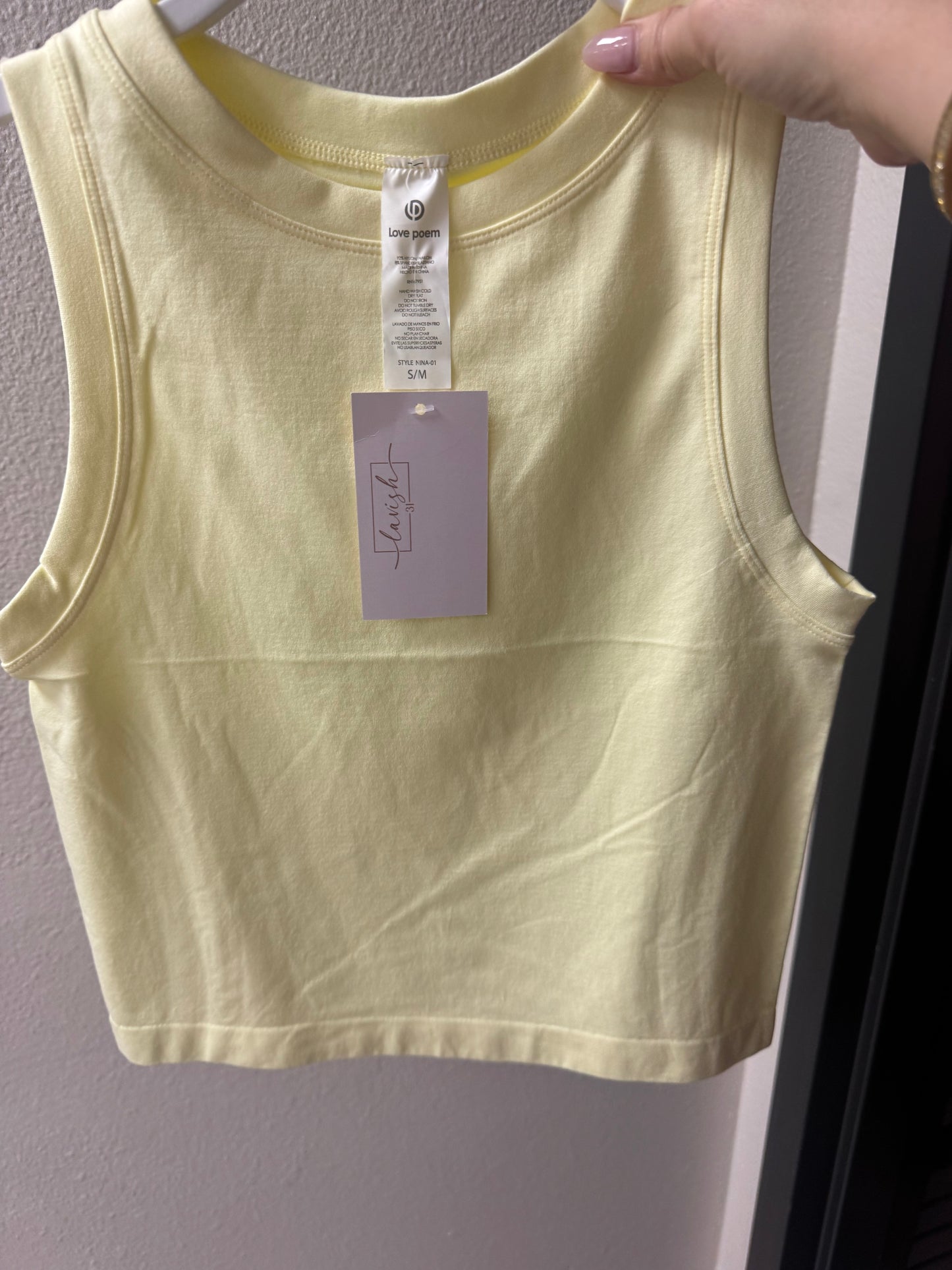 Yellow high neck tank – Lavish 31