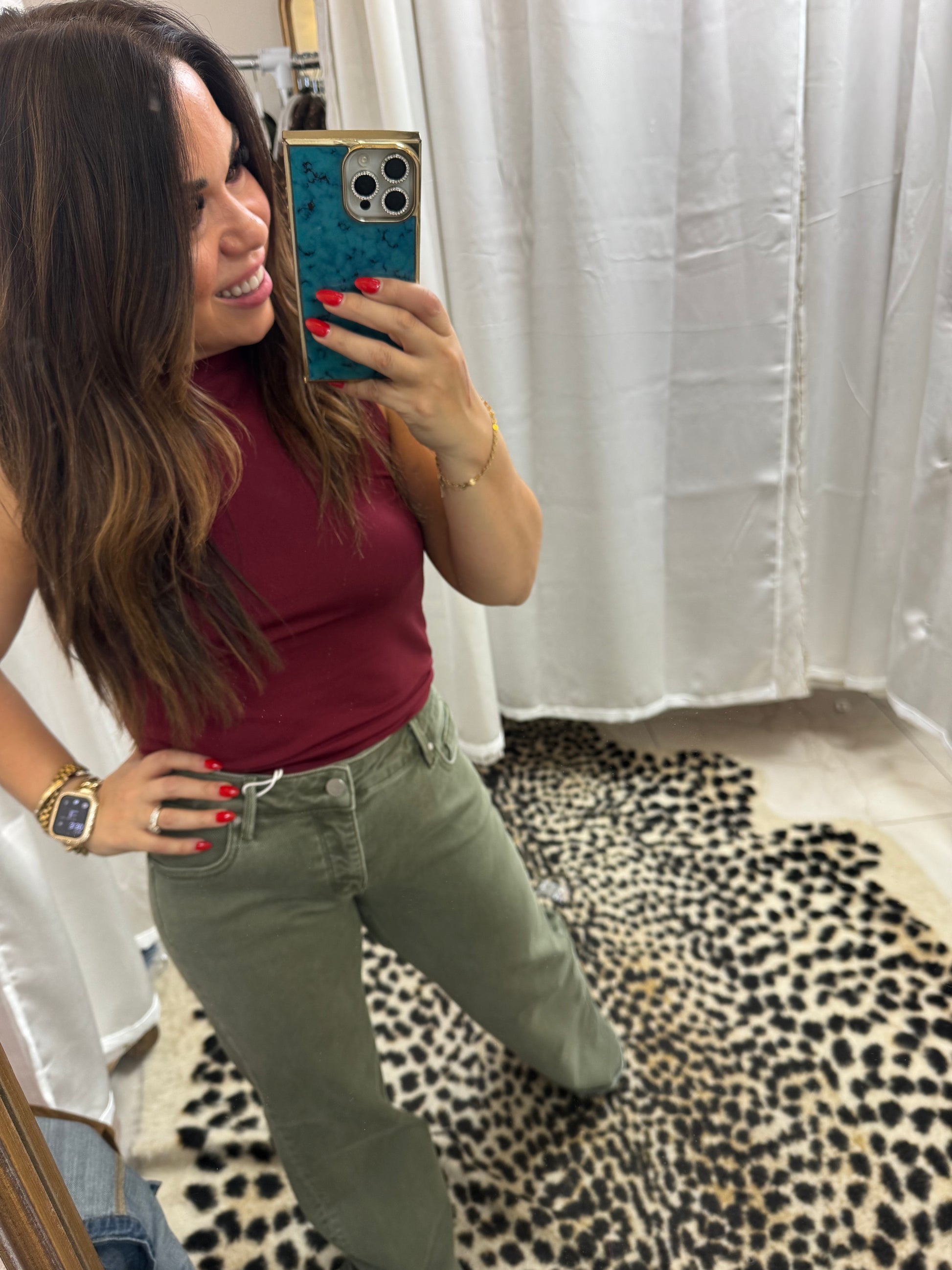 Green risen jean with Tummy control – Lavish 31 (view 2)