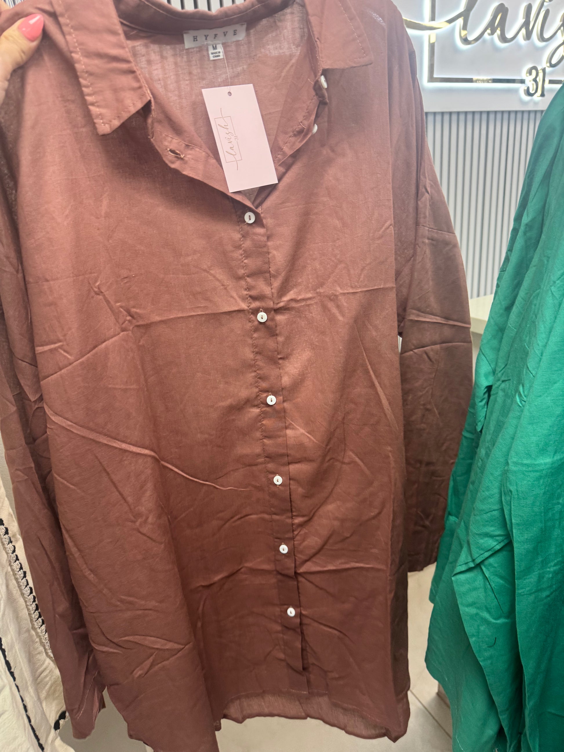 Brown button up top – Lavish 31