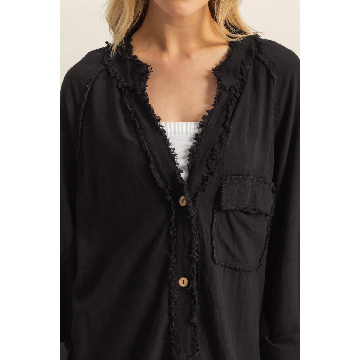 Black fringe cardigan – Lavish 31 (view 5)