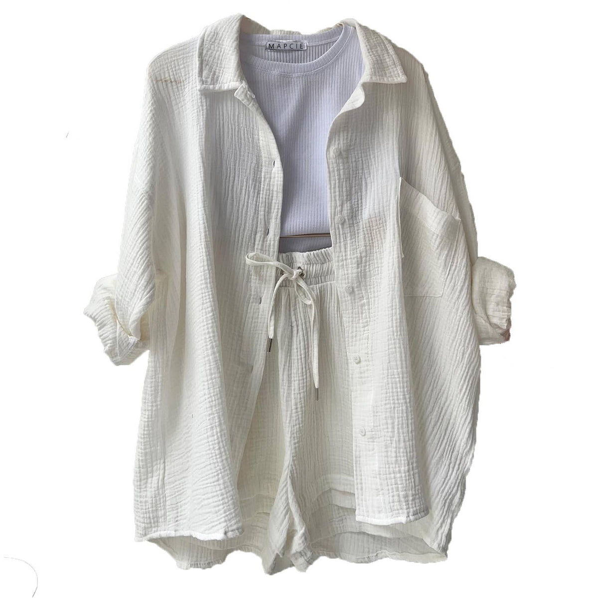White long sleeve with short – Lavish 31