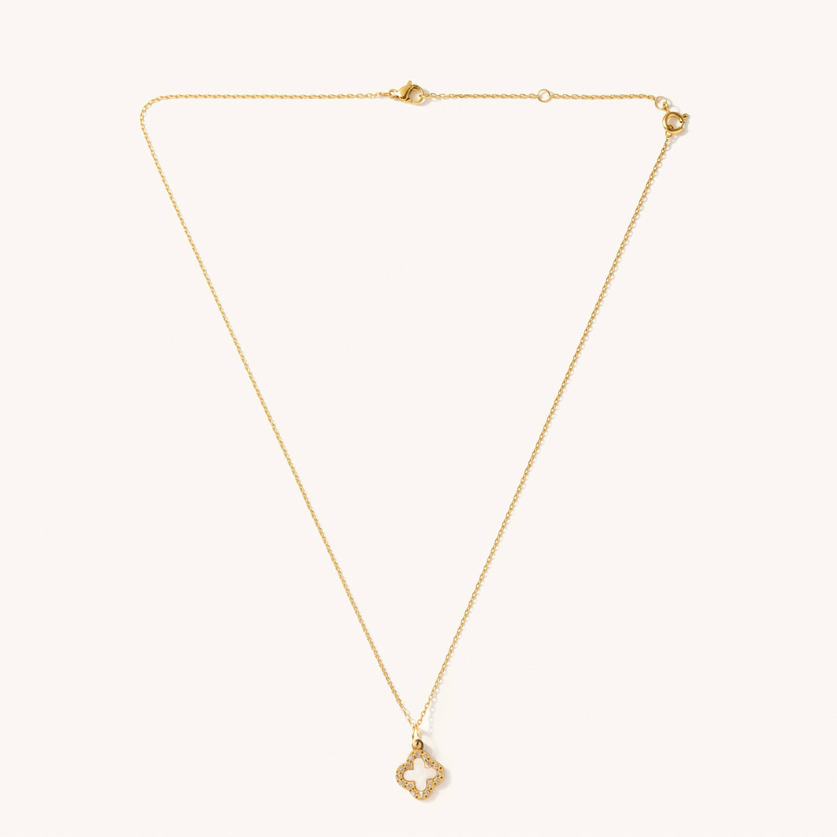 White Crystal Flora Adjustable Necklace – Lavish 31 (view 3)