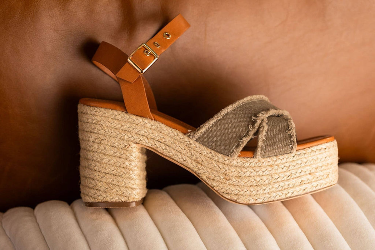 Nana Platform-wedge Sandals: Khaki – Lavish 31 (view 5)