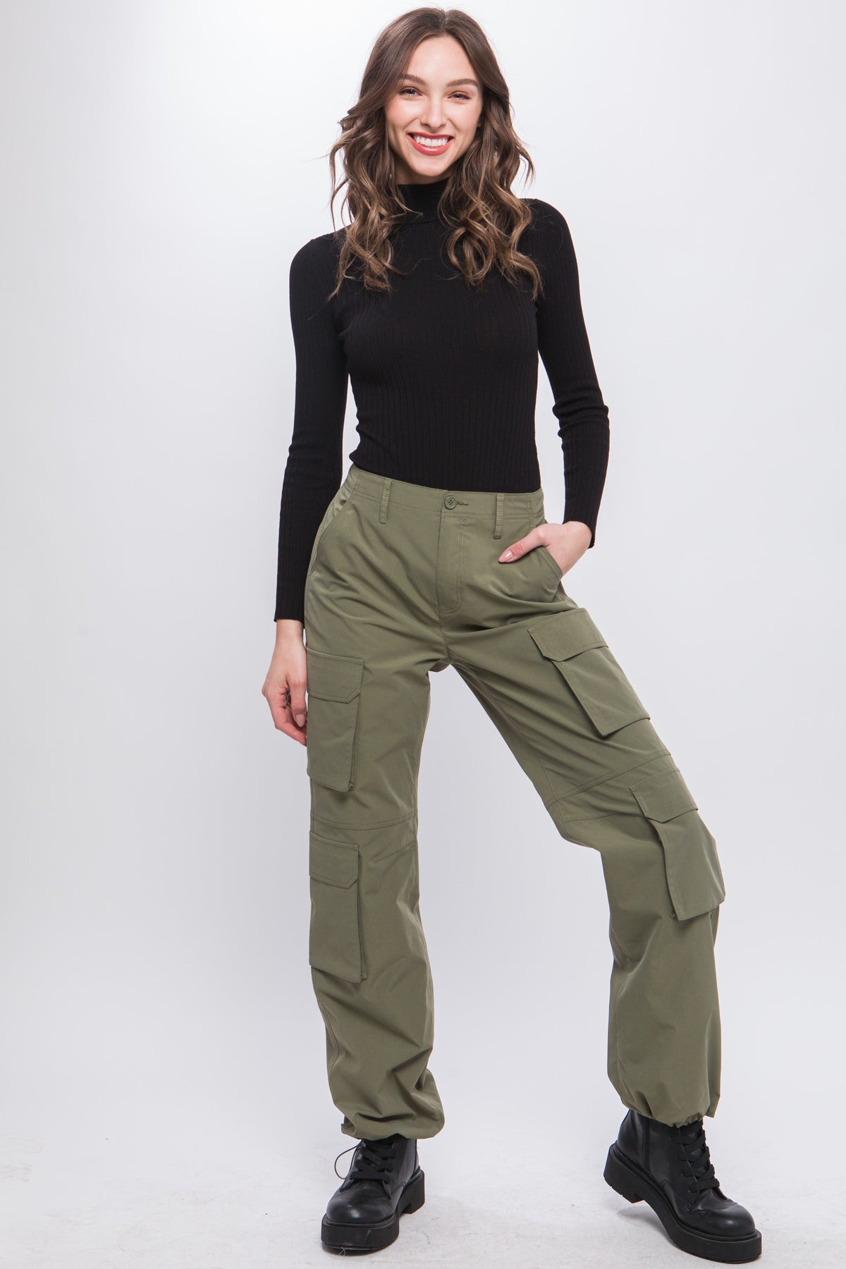 Army green cargo pants – Lavish 31