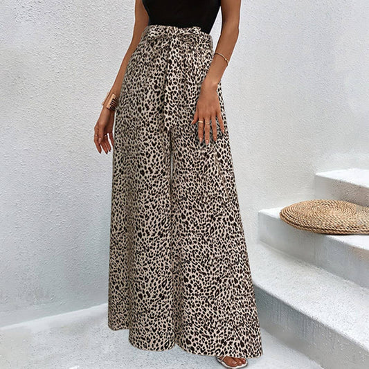 Stretch slim elastic waist leopard print pants: leopard – Lavish 31