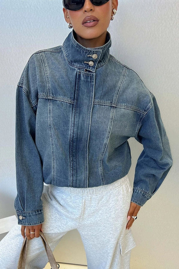 Denim bomber jacket
