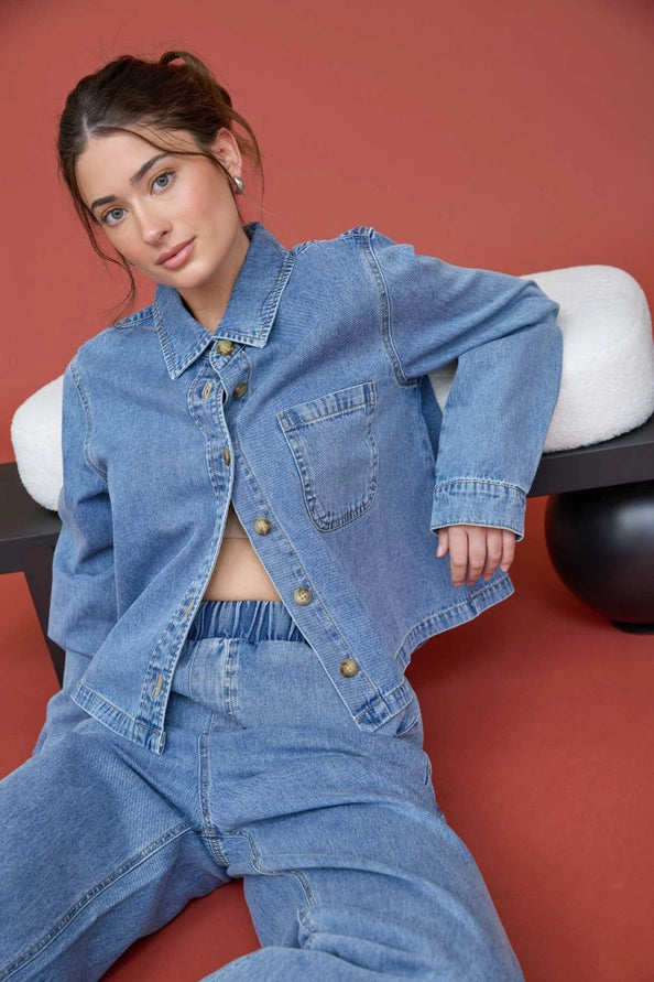 Denim button up top – Lavish 31