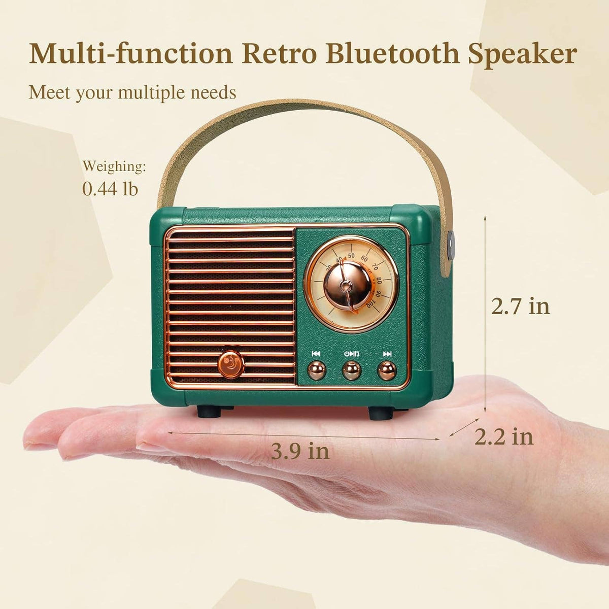 Vintage Bluetooth Speaker:Ivory – Lavish 31 (view 7)