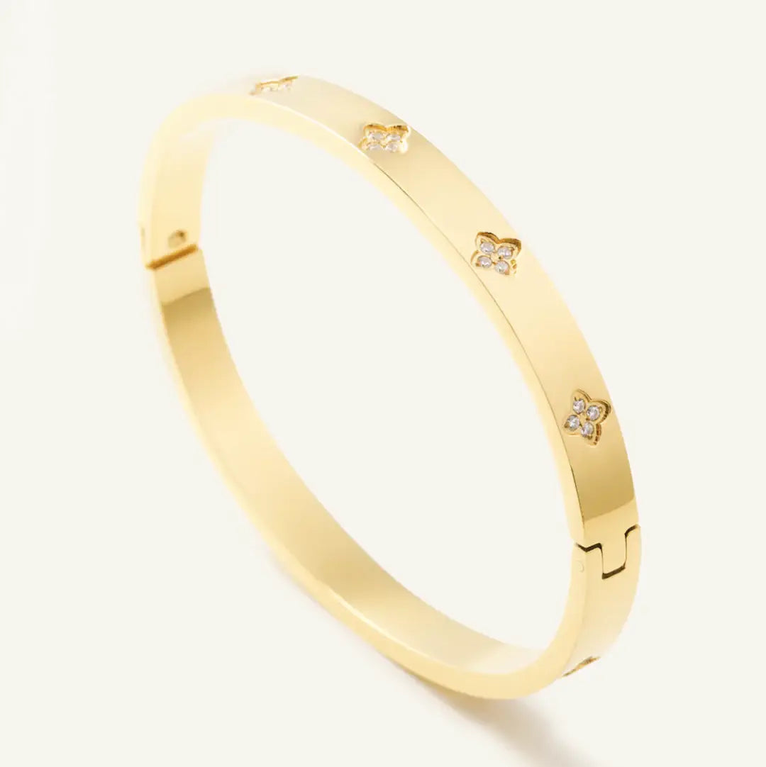 Flora Gold Bangle – Lavish 31