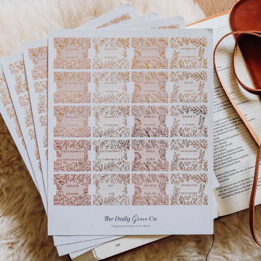 Gold Foil Bible Tabs, Dusty Pink – Lavish 31