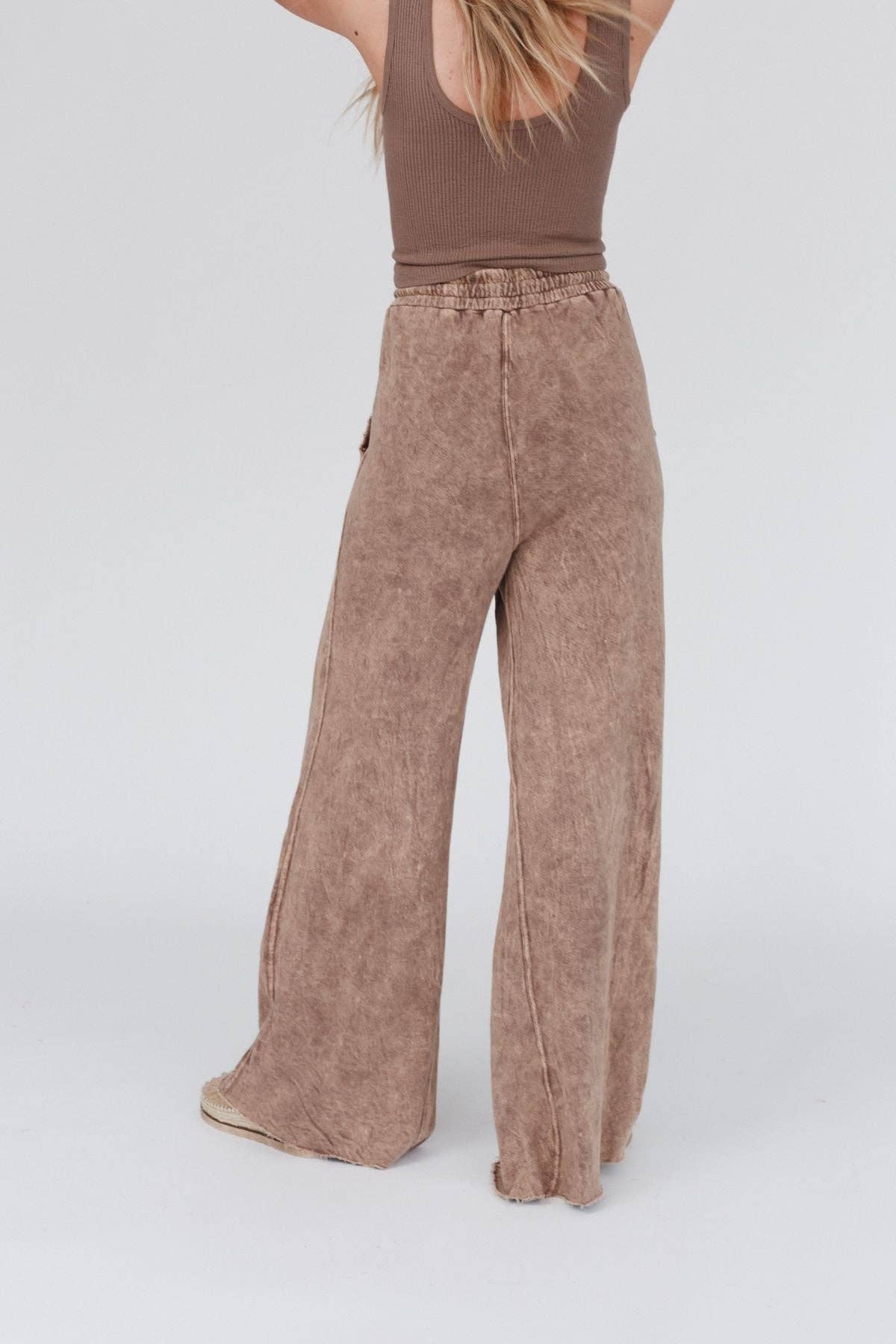 Relaxing Wide Leg Pant -brown – Lavish 31 (view 5)