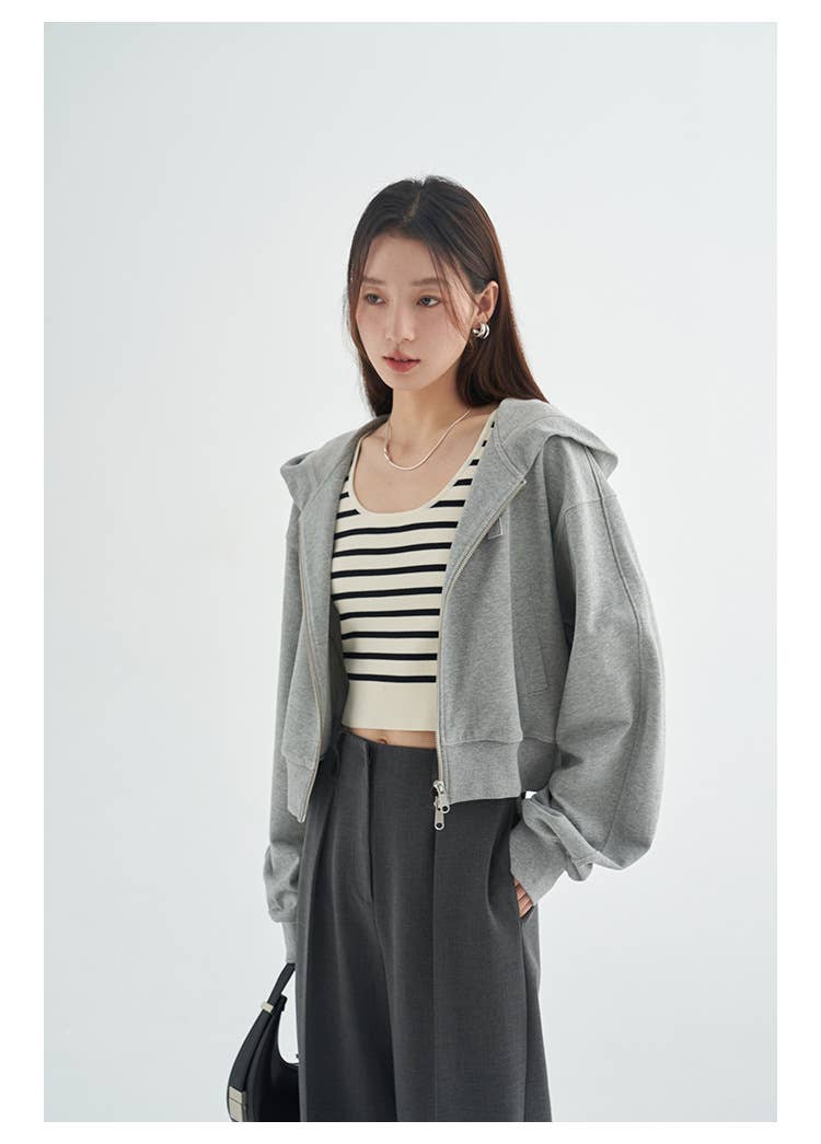 Striped Knit U-Neck Tank: Beige off white – Lavish 31 (view 13)